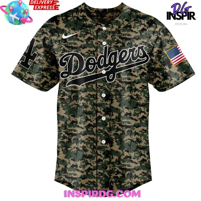 Los Angeles Dodgers Veterans Day 2024 Baseball Jersey - Image 3