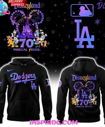 Los Angeles Dodgers X Disneyland 70Th Magical Year Special All Over Print Hoodie