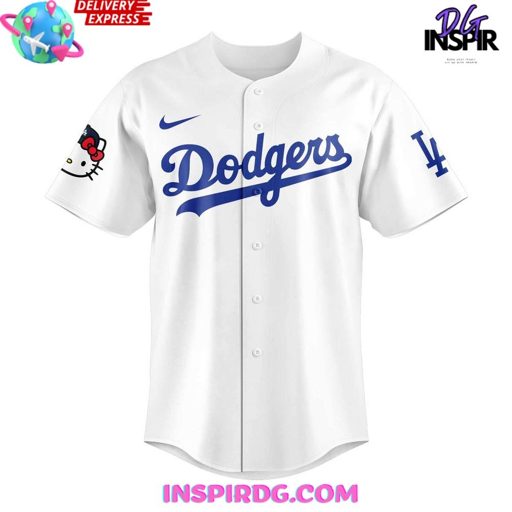Los Angeles Dodgers X Hello Kitty Night 2024 Baseball Jersey - Image 2