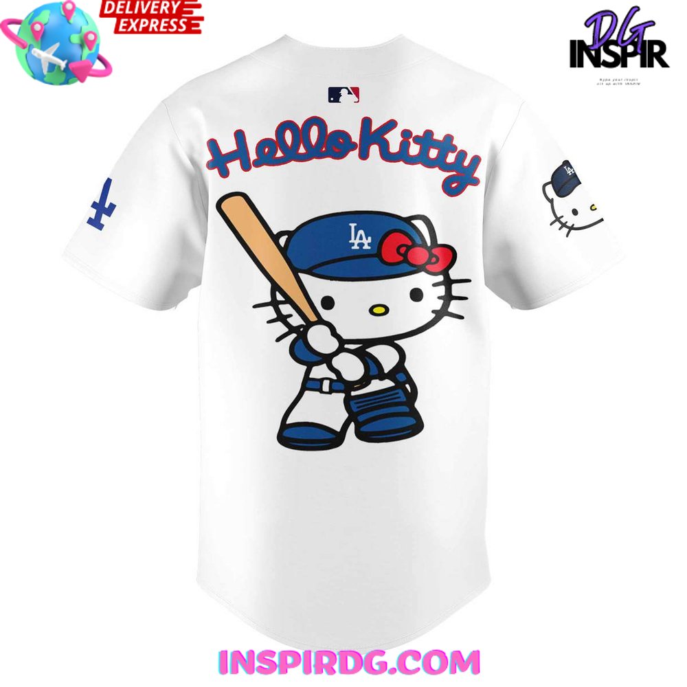 Los Angeles Dodgers X Hello Kitty Night 2024 Baseball Jersey - Image 3