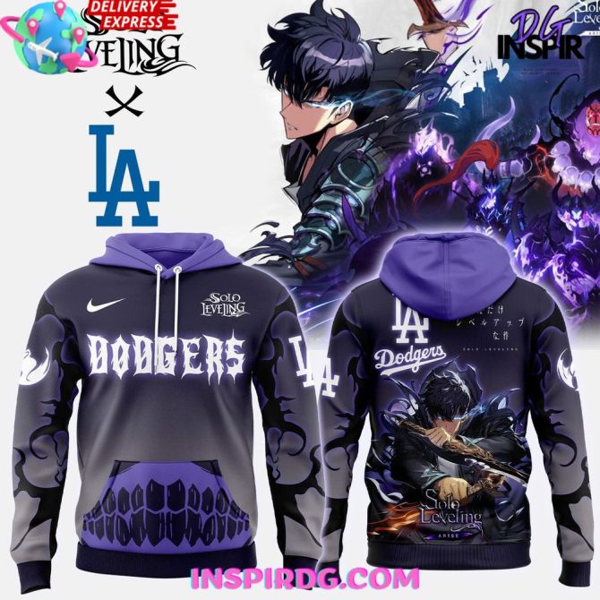 Los Angeles Dodgers X Solo Leveling Special All Over Print Hoodie