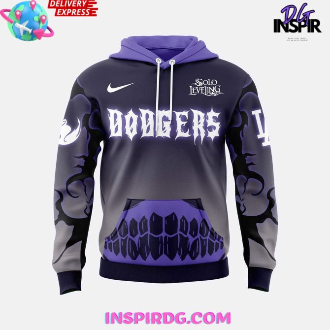 Los Angeles Dodgers X Solo Leveling Special All Over Print Hoodie - Image 2