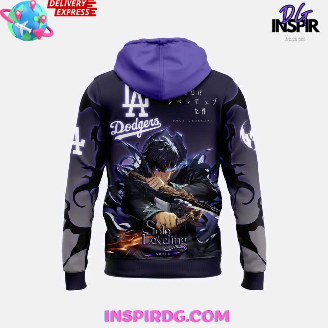 Los Angeles Dodgers X Solo Leveling Special All Over Print Hoodie - Image 3