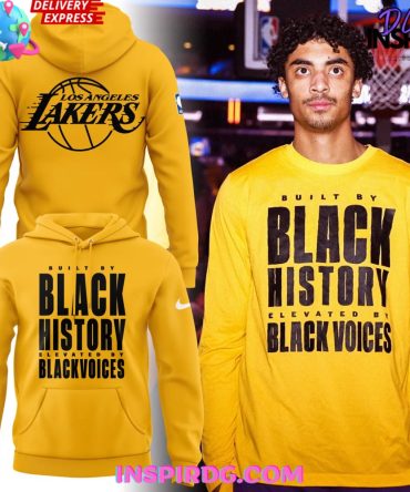 Los Angeles Lakers Black History 2025 Gold All Over Print Hoodie, 3D Hoodie