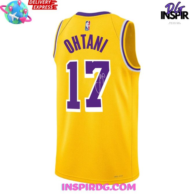Los Angeles Lakers Shohei Ohtani Edition Basketball Jersey - Image 3
