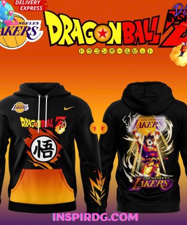 Los Angeles Lakers X Dragon Ball Special Black All Over Print Hoodie