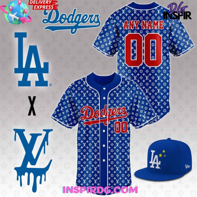 Louis Vuittion X Los Angeles Dodgers Limited Edition Baseball Jersey - Image 2