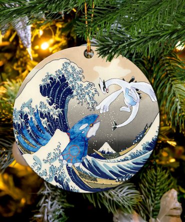 Lugia Vs Kyogre The Great Wave Japan Pokemon Ceramic Ornament Perfect Gift For Holiday