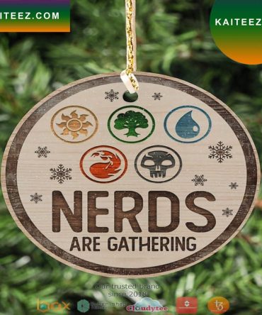 Magic The Gathering Nerds Are Gathering Christmas Ornament