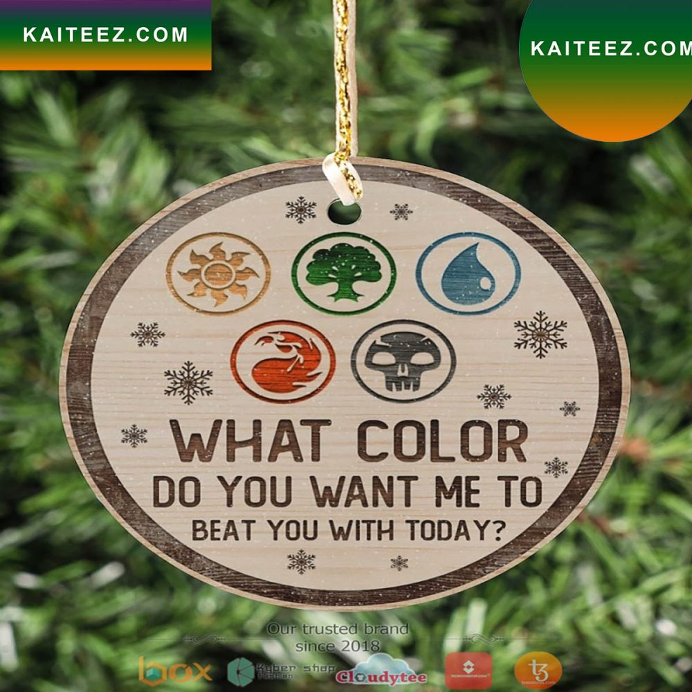 Magic The Gathering What Color Do You Want Me To Christmas Ornament