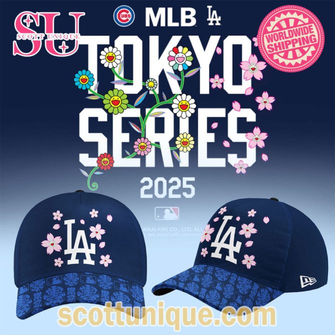 Mlb Tour Tokyo Series X Takashi Murakami X Los Angeles Dodgers Navy Classic Cap Limited Edition