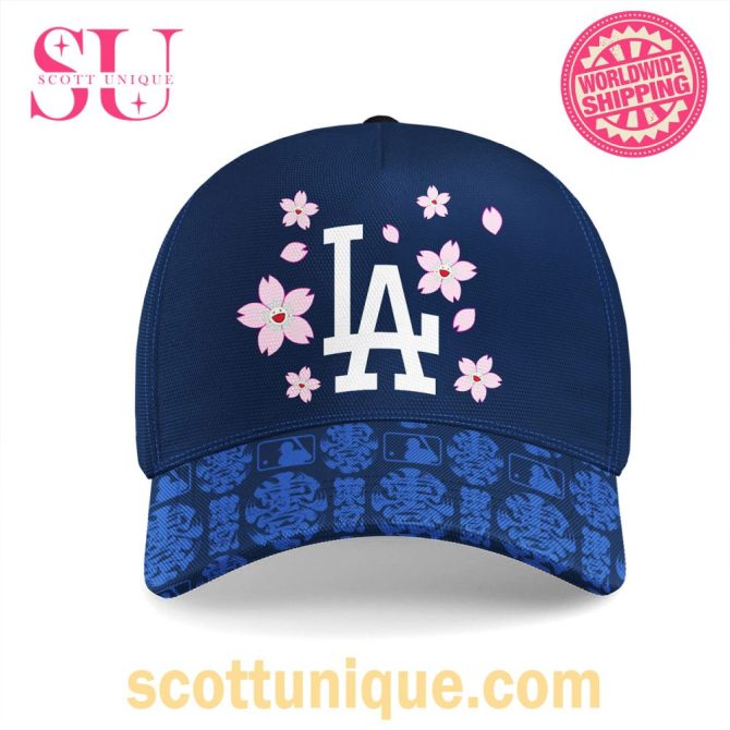 Mlb Tour Tokyo Series X Takashi Murakami X Los Angeles Dodgers Navy Classic Cap Limited Edition - Image 2