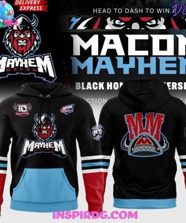 Macon Mayhem Back Home Game 2025 All Over Print Hoodie