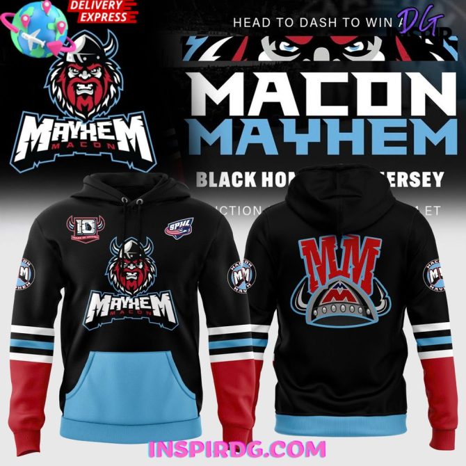 Macon Mayhem Back Home Game 2025 All Over Print Hoodie