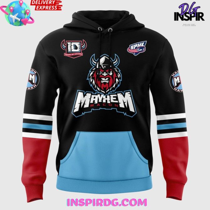 Macon Mayhem Back Home Game 2025 All Over Print Hoodie - Image 2