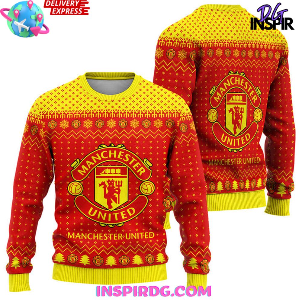 Manchester United Ugly Christmas Special Edition Ugly Christmas Sweater - Image 2