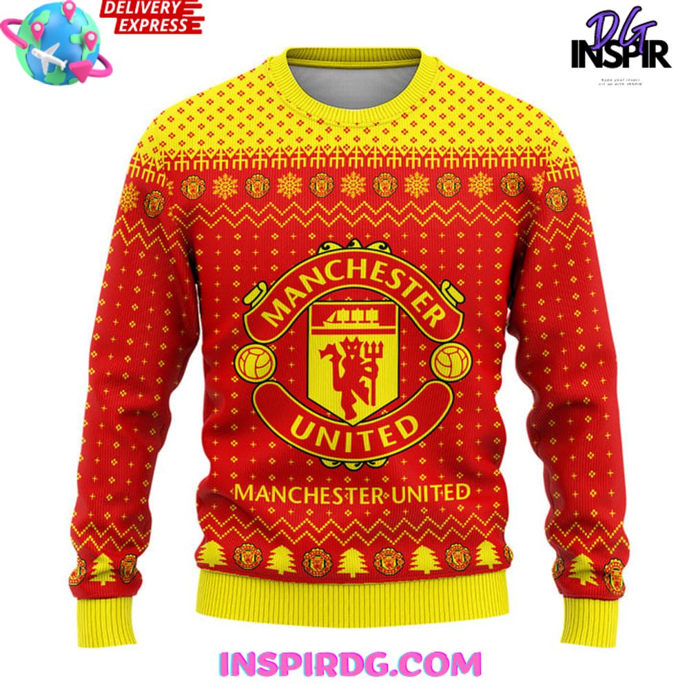 Manchester United Ugly Christmas Special Edition Ugly Christmas Sweater - Image 3