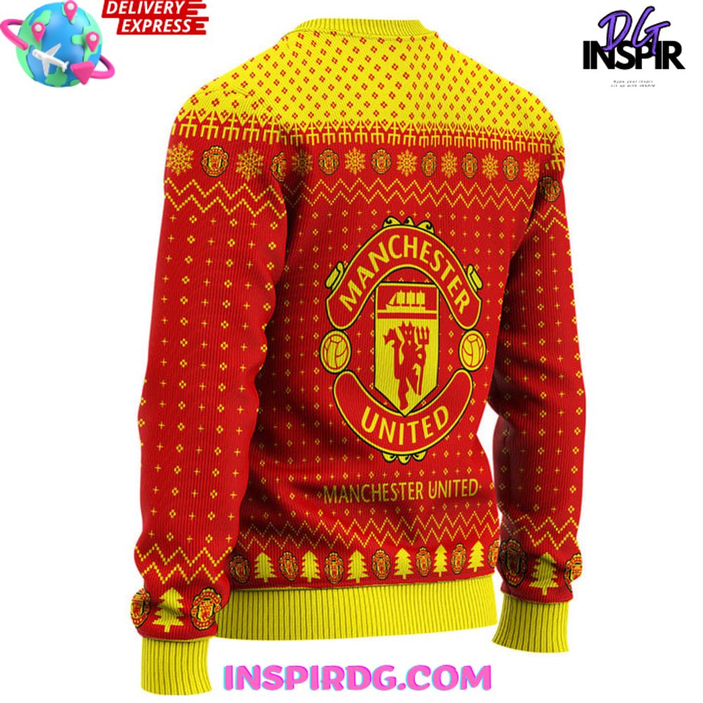 Manchester United Ugly Christmas Special Edition Ugly Christmas Sweater - Image 4