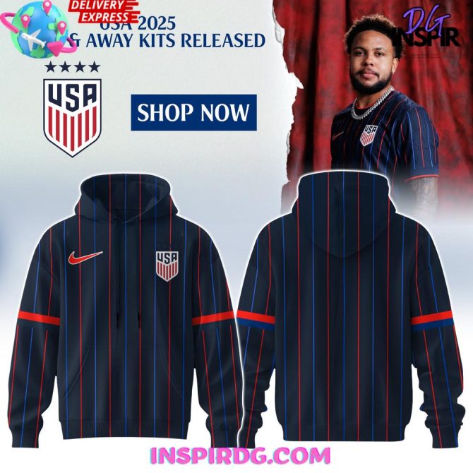 Men'S Nike Usmnt 2025 Heartbeat Away Stadium Special All Over Print Hoodie