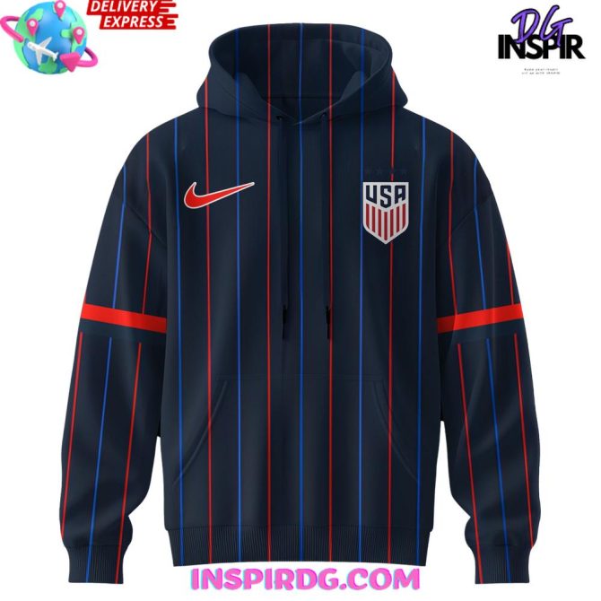 Men'S Nike Usmnt 2025 Heartbeat Away Stadium Special All Over Print Hoodie - Image 2