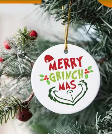 Merry Christmas  Grinch Christmas Ornament