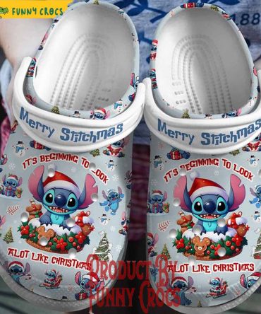 Merry Christmas Stitch​ It'S Beginning To Look A Lot Like Christmas Crocs Shoes - Discover Comfort And Style Clog Shoes For Family