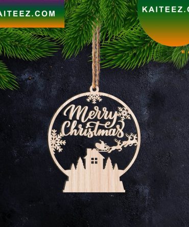 Merry Christmas Wood Christmas Ornament