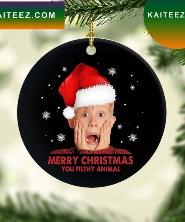 Merry Christmas You Filthy Animal Funny Kevin Home Alone Movie Lover Ornaments