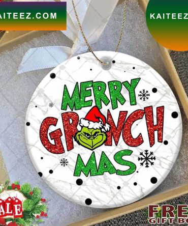 Merry Grinchmas Santa Grinch Grinch Decorations Outdoor Ornament