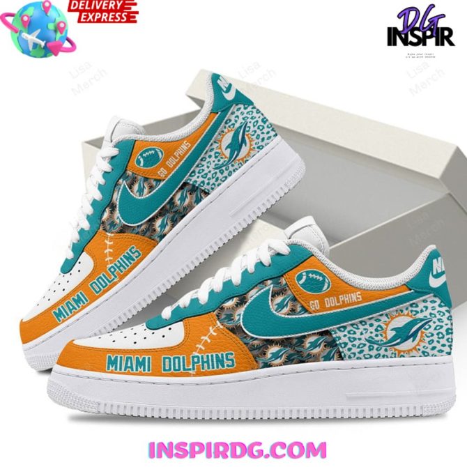 Miami Dolphins Go Dolphins Nike Air Force 1 - Image 2