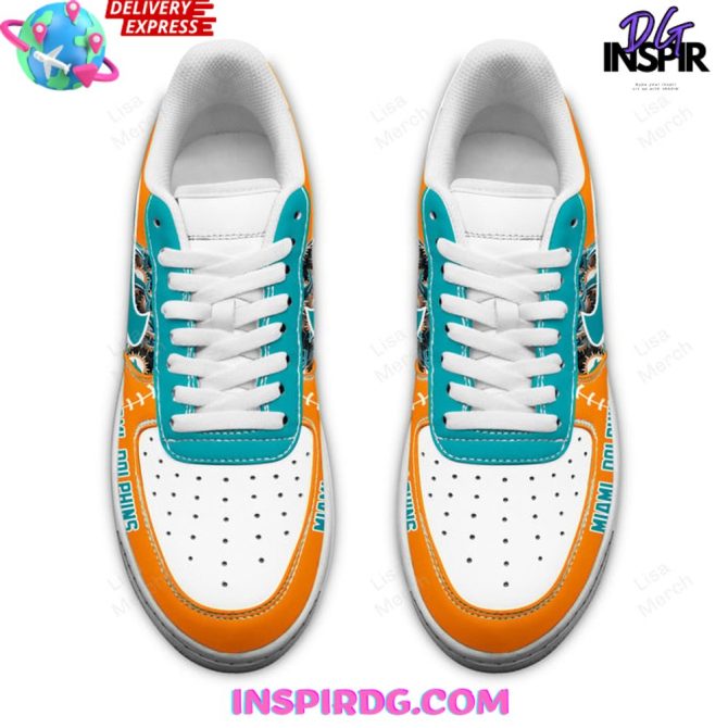 Miami Dolphins Go Dolphins Nike Air Force 1 - Image 3