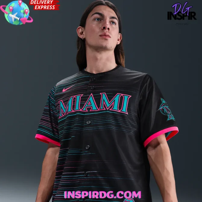 Miami Marlins 2025 City Connect Baseball Jersey - Image 4