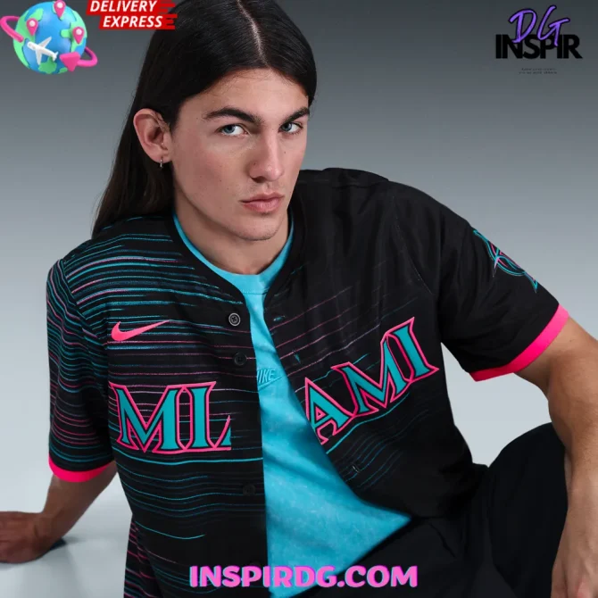 Miami Marlins 2025 City Connect Baseball Jersey - Image 5