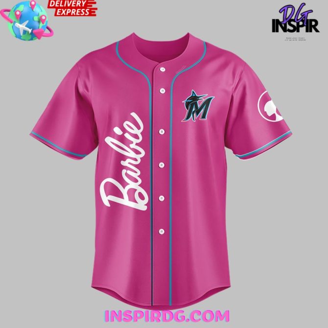 Miami Marlins Barbie Night Game Special Baseball Jersey - Image 2