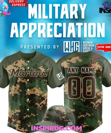 Miami Marlins X 2025 Military Appreciation Night Baseball Jersey
