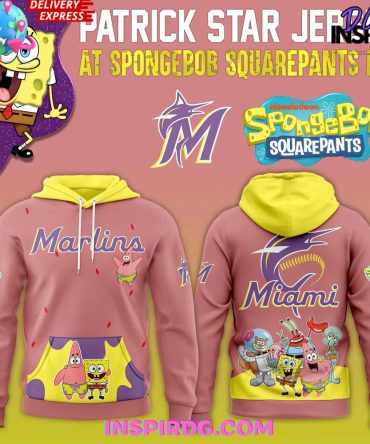 Miami Marlins X Spongebob Squarepants Special Edition All Over Print Hoodie