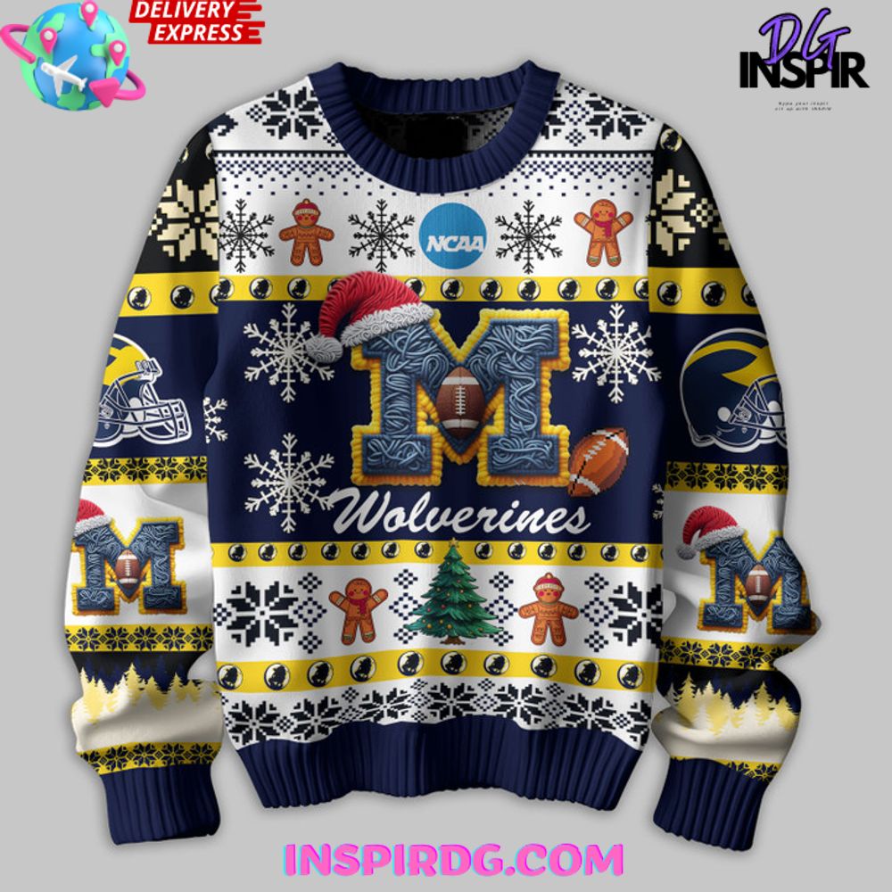 Michigan Wolverines Christmas Special Ugly Ugly Christmas Sweater - Image 3