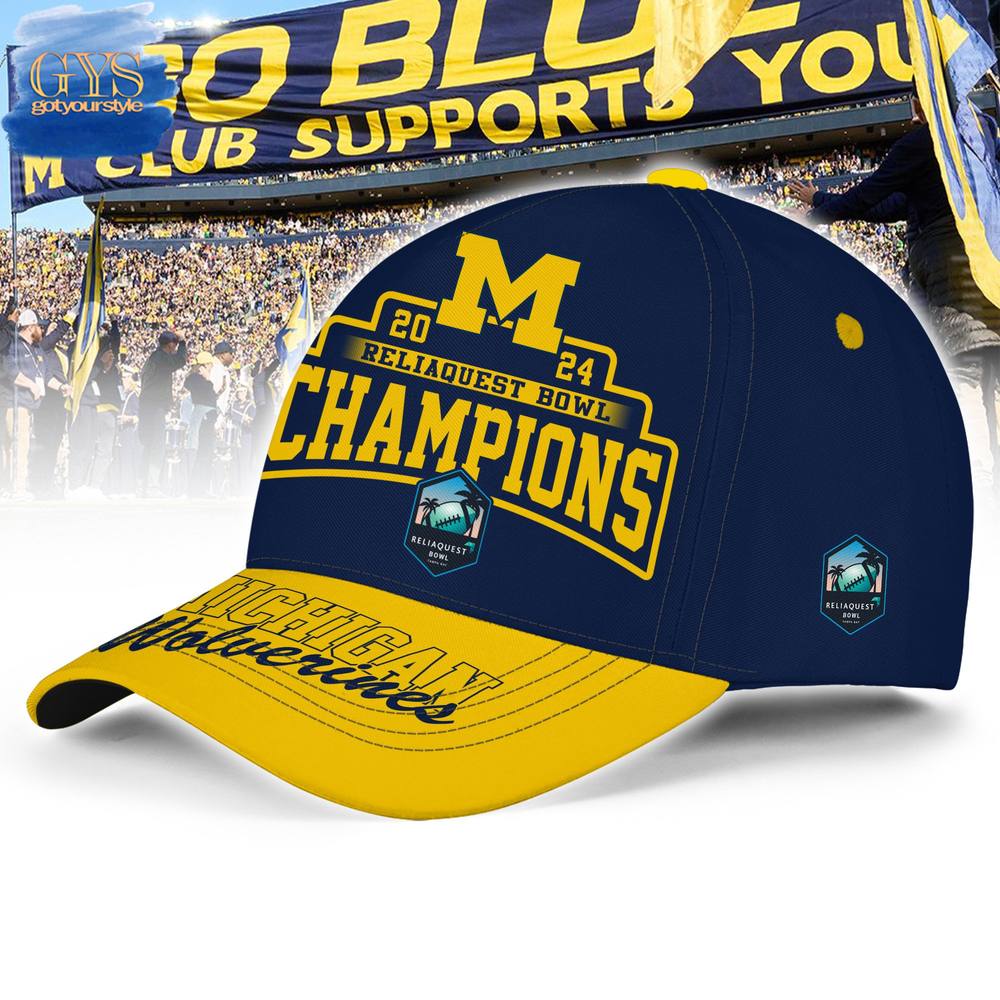 Michigan Wolverines Reliaquest Bowl Champions 2024 Classic Cap - Image 2