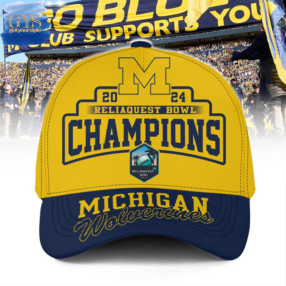 Michigan Wolverines Reliaquest Bowl Champions 2024 Classic Cap - Image 4