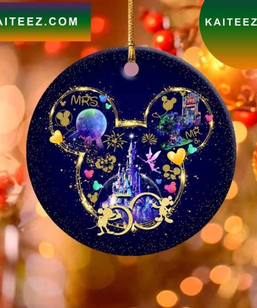 Mickey Ears Disney 50Th Anniversary Christmas Ornaments