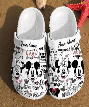 Mickey Mouse Custom Name Crocs - Discover Comfort And Style Clog Shoes Unisex Clogs Garden Shoes