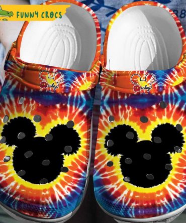 Mickey Mouse Tie Dye Crocs Clog Shoes - Discover Comfort And Style Clog Shoes Unisex Clogs Garden Shoes