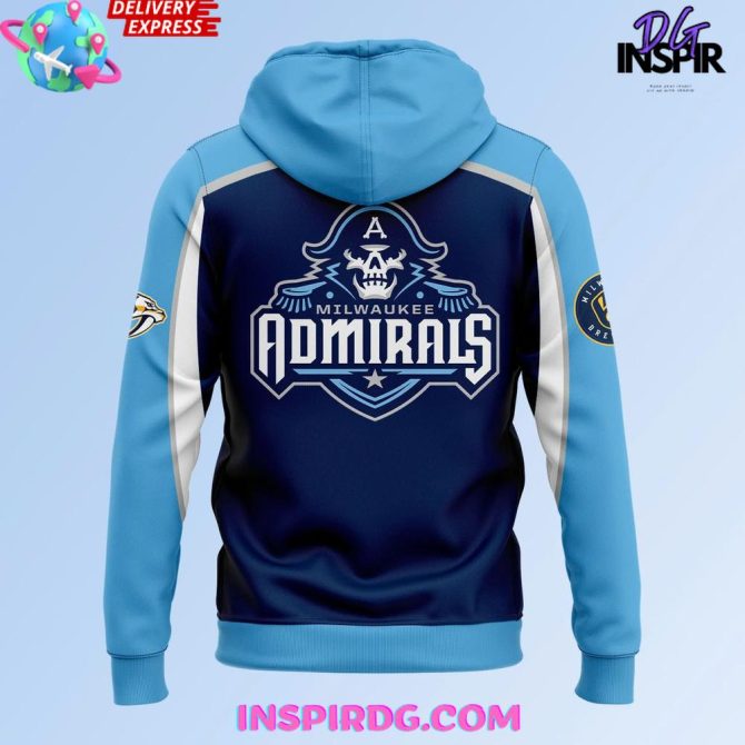 Milwaukee Admirals 2025 Calder Cup Playoffs Special All Over Print Hoodie - Image 3