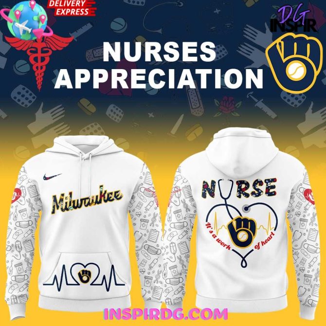 Nurses Appreciation Milwaukee Hoodie - Heartbeat Design, Perfect Gift For Healthcare Heroes