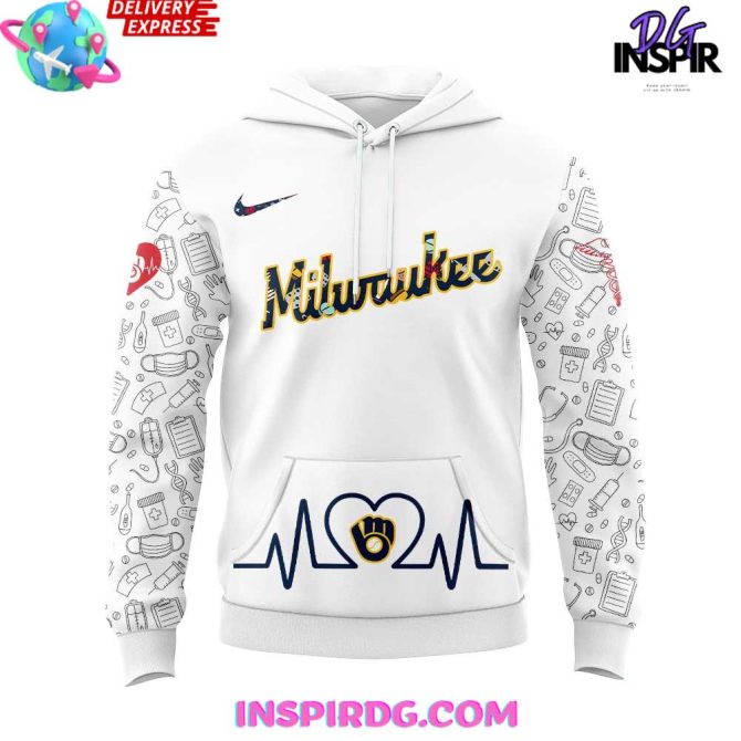 Nurses Appreciation Milwaukee Hoodie - Heartbeat Design, Perfect Gift For Healthcare Heroes - Image 2
