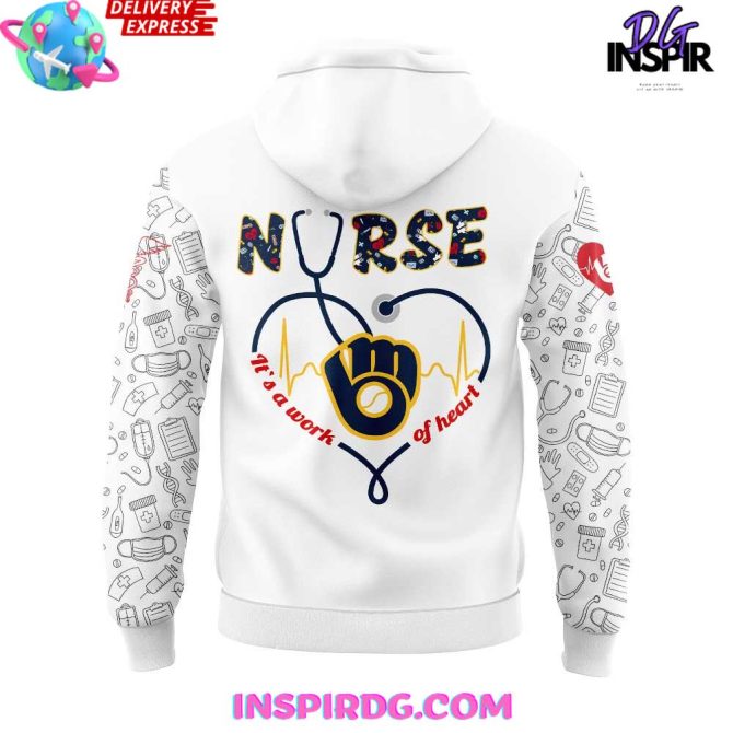 Nurses Appreciation Milwaukee Hoodie - Heartbeat Design, Perfect Gift For Healthcare Heroes - Image 3