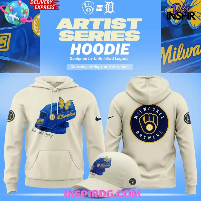 Milwaukee Brewers X Unfinished Legacy Artist Series All Over Print Hoodie