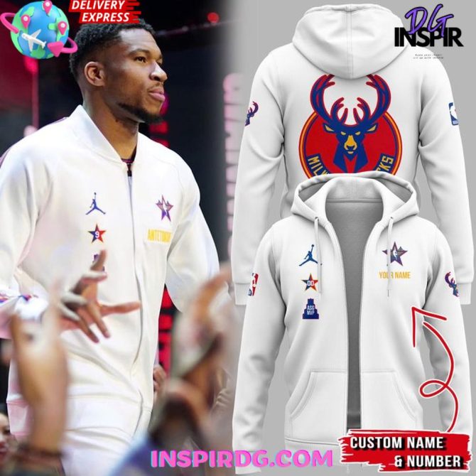 Customizable Milwaukee Bucks Hoodie - All-Star Edition