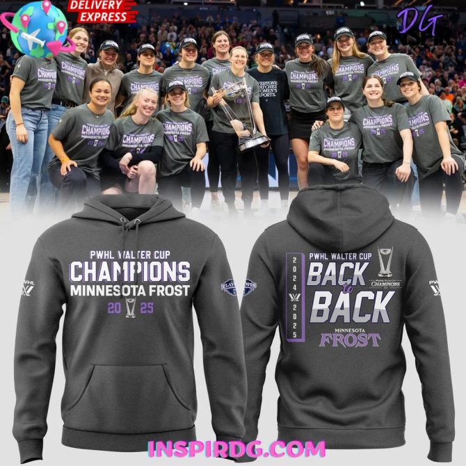 Minnesota Frost Pwhl Walter Cup Champions 2025 All Over Print Hoodie
