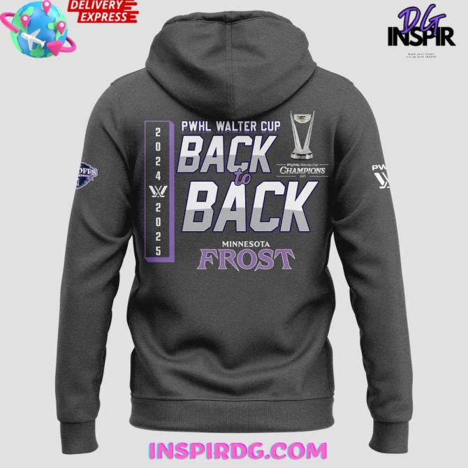 Minnesota Frost Pwhl Walter Cup Champions 2025 All Over Print Hoodie - Image 3